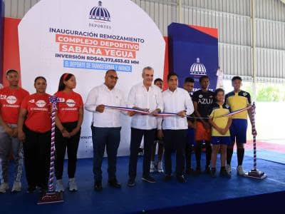 Abinader inaugura complejo Deportivo en Sabana Yegua en Azua Abinader inaugura complejo Deportivo en Sabana Yegua en Azua