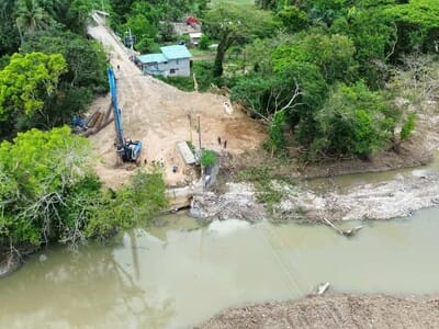 Gobierno avanza en reconstrucción del puente Montellano Santiago Gobierno avanza en reconstrucción del puente Montellano Santiago