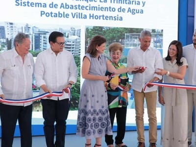Vicepresidenta Raquel Peña inaugura obras de agua en Santiago Vicepresidenta Raquel Peña inaugura obras de agua en Santiago